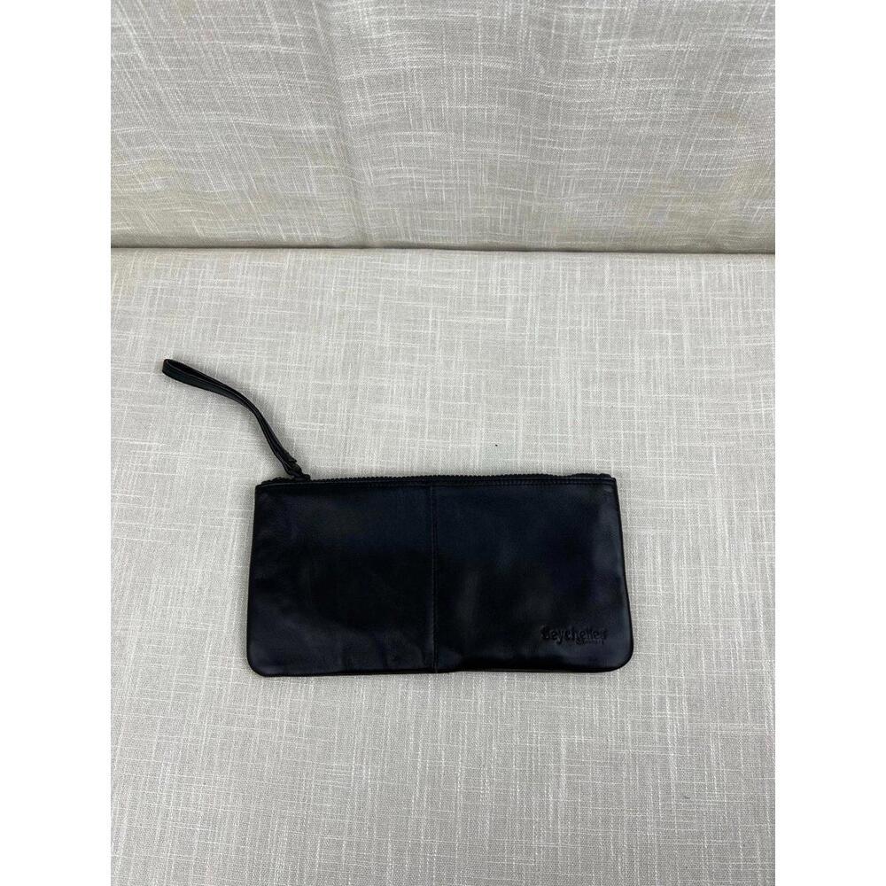 Seychelles Black Leather‎ Wristlet Clutch